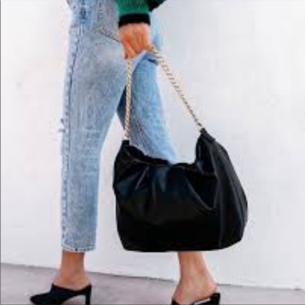 Vici faux leather purse with gold chain